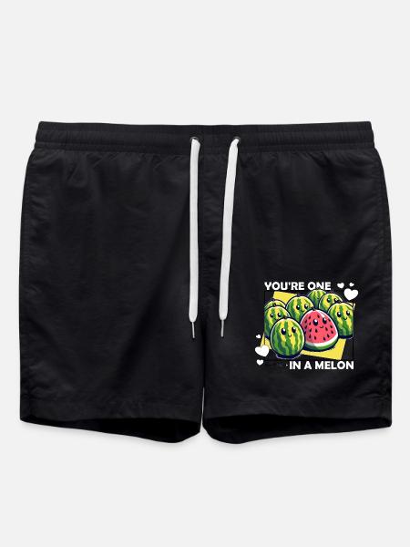 YOU'RE ONE IN A MELON - Swim Trunks - black