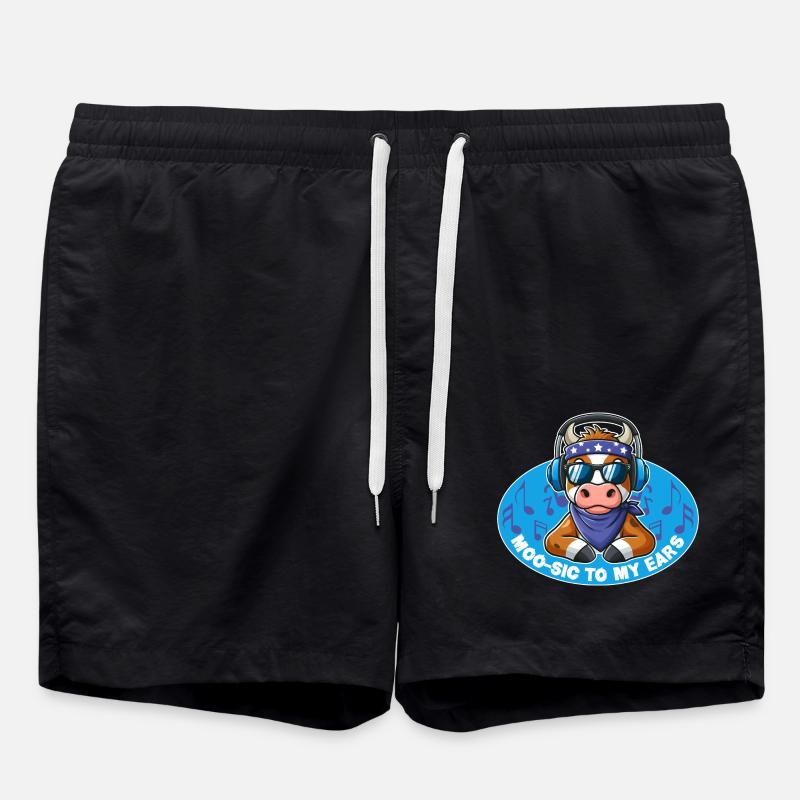 MOO-SIC TO MY EARS - Swim Trunks - black