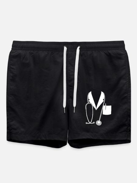 Stethoscope medicine doctor doctor practice career choice - Swim Trunks - black