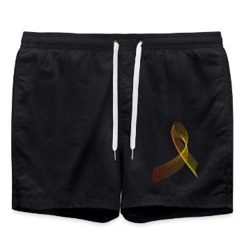 Cooles, abstraktes und futuristisches Muster - Badeshorts - Schwarz - Vorne - AI Model Male 185 light (185cm)