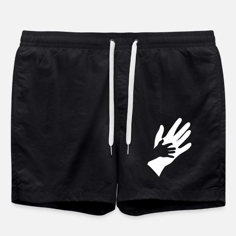 hands - Swim Trunks - black