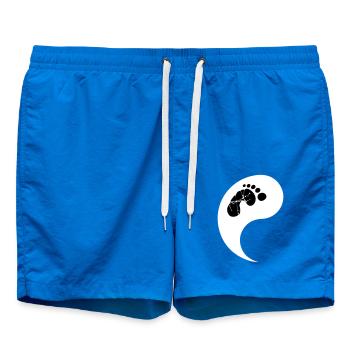 White baby half - Swim Trunks - cobalt blue - Front