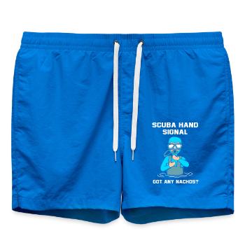 Diver Hand Sign Scuba Diving - Swim Trunks - cobalt blue - Front