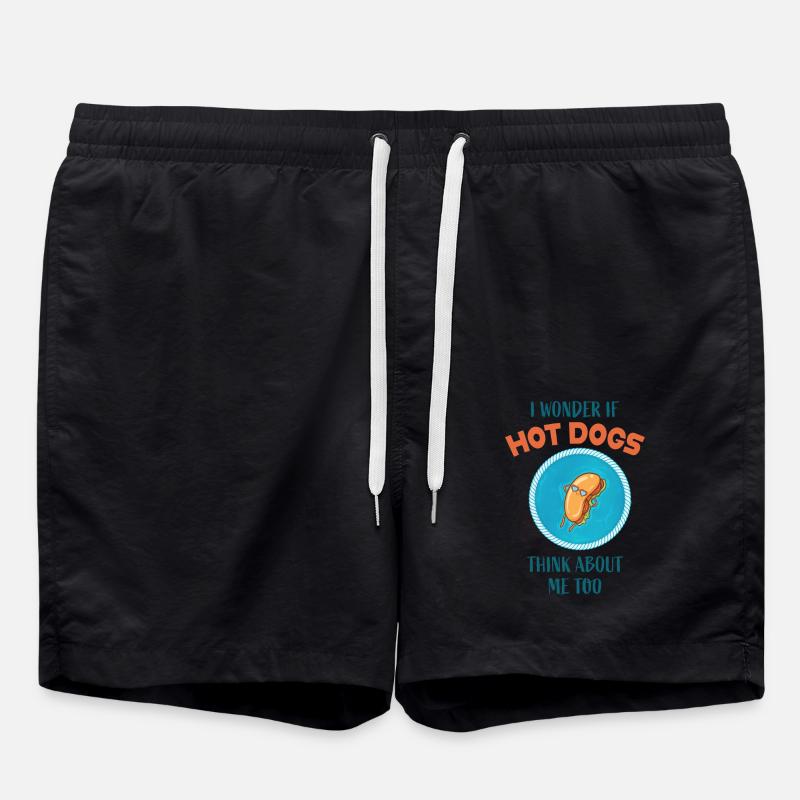 Hot Dog Hot Dogs - Swim Trunks - black