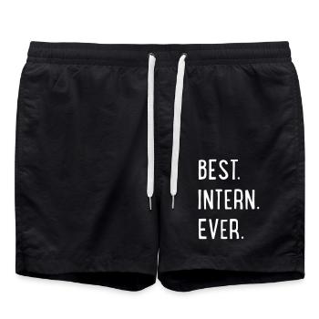 best intern - Swim Trunks - black - Front - AI Model Male 185 light (185cm)