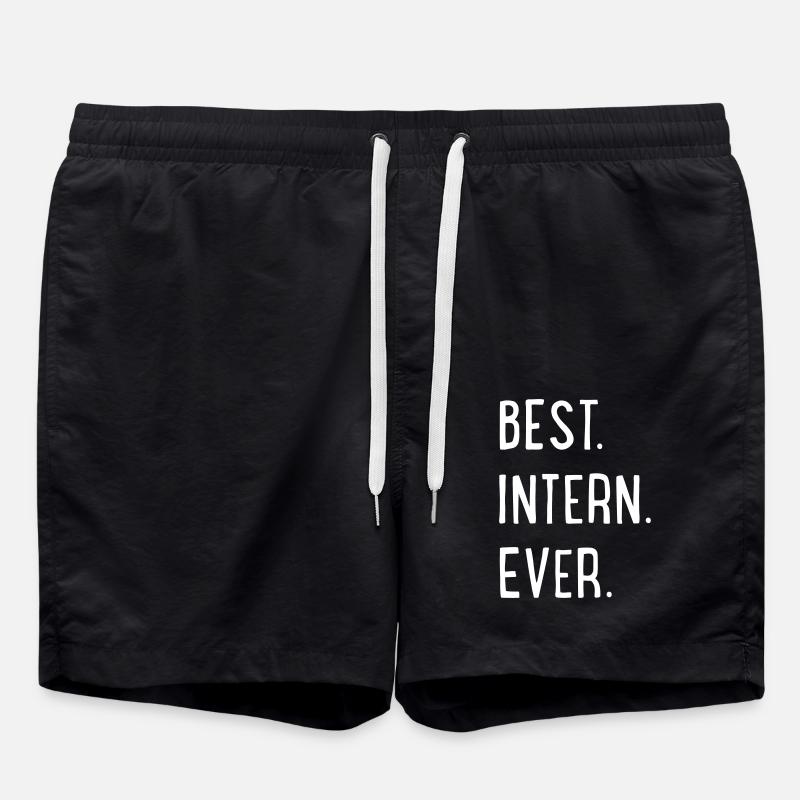 bester Praktikant - Badeshorts - Schwarz