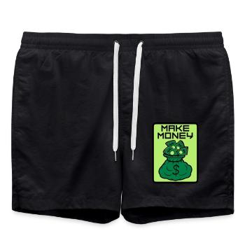 Bouclier Money Maker - Short de bain - noir - Devant - AI Model Male 185 light (185cm)