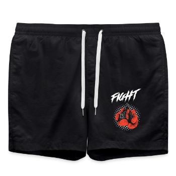 Boxen Fight - Badeshorts - Schwarz - Vorne - AI Model Male 185 light (185cm)
