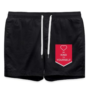 soyez gentil avec vous-même - Short de bain - noir - Devant - AI Model Male 185 light (185cm)