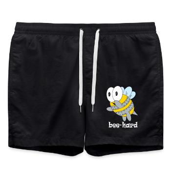 bee hard - Badeshorts - Schwarz - Vorne - AI Model Male 185 light (185cm)