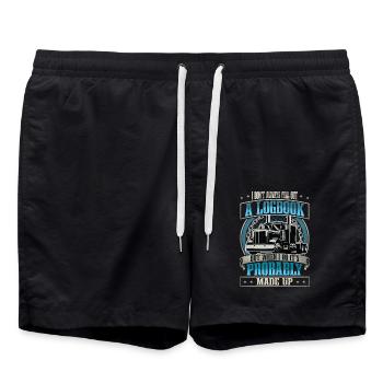 Truck Driver - Swim Trunks - black - Front - AI Model Male 185 light (185cm)