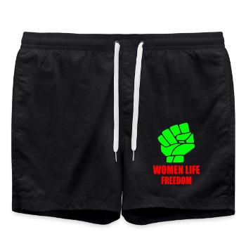 Women life freedom - Short de bain - noir - Devant - AI Model Male 185 light (185cm)