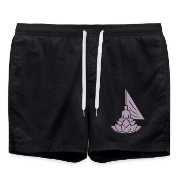 Meditation Sailboat Lotus Inner Peace - Swim Trunks - black - Front - AI Model Male 185 light (185cm)