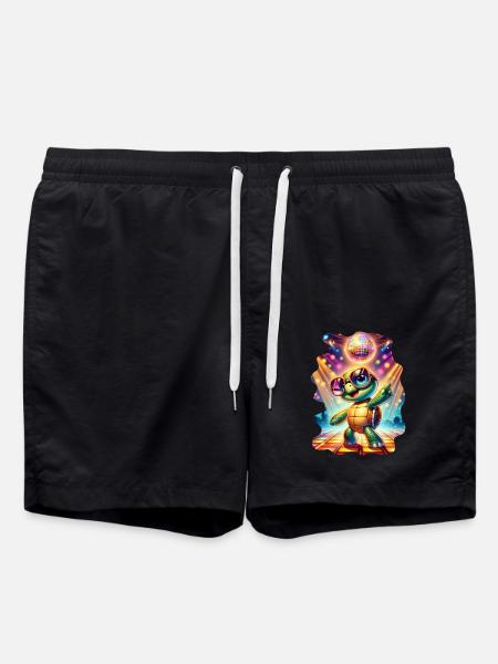 Party Turtle - Swim Trunks - black