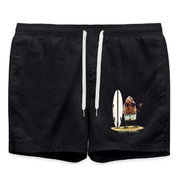 Silex on the beach - Swim Trunks - black - Front - AI Model Male 185 light (185cm)