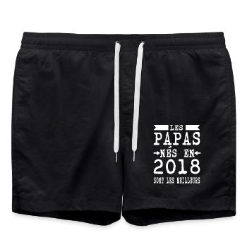 Les Papas nés en 2018 sont meilleurs - Short de bain - noir - Devant - AI Model Male 185 light (185cm)