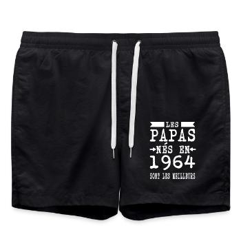 Les Papas nés en sont meilleurs - Short de bain - noir - Devant - AI Model Male 185 light (185cm)