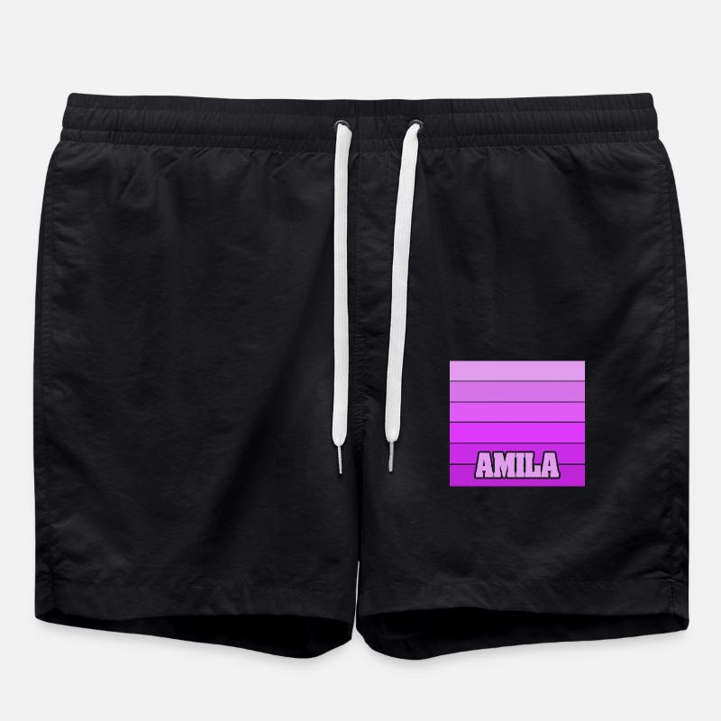 Nom de jeune fille Amila - Short de bain - noir