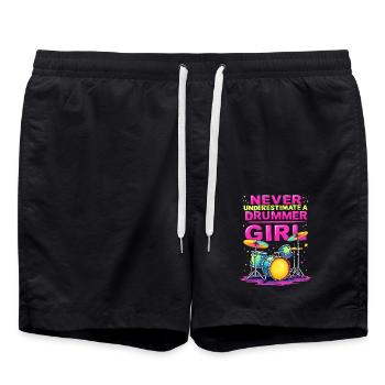 Ne sous-estimez jamais une batteuse - Short de bain - noir - Devant - AI Model Male 185 light (185cm)