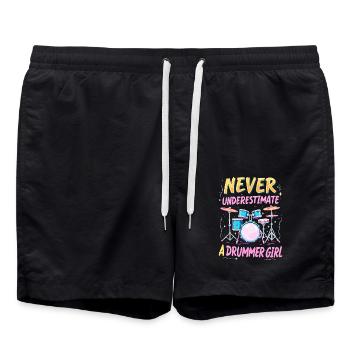 Ne sous-estimez jamais une batteuse - Short de bain - noir - Devant - AI Model Male 185 light (185cm)