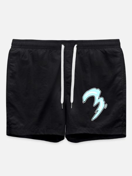 Tre - 3 - Nummer 3 - Nummer 3 - Badeshorts - sort