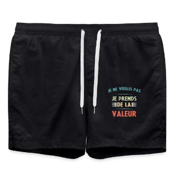 Je ne suis pas vieux C'est drôle comme cadeau - Short de bain - noir - Devant - AI Model Male 185 light (185cm)