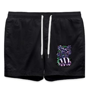 Raccoon - Swim Trunks - black - Front - AI Model Male 185 light (185cm)