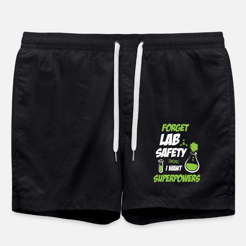 Forget Lab Safety Funny Science - Swim Trunks - black