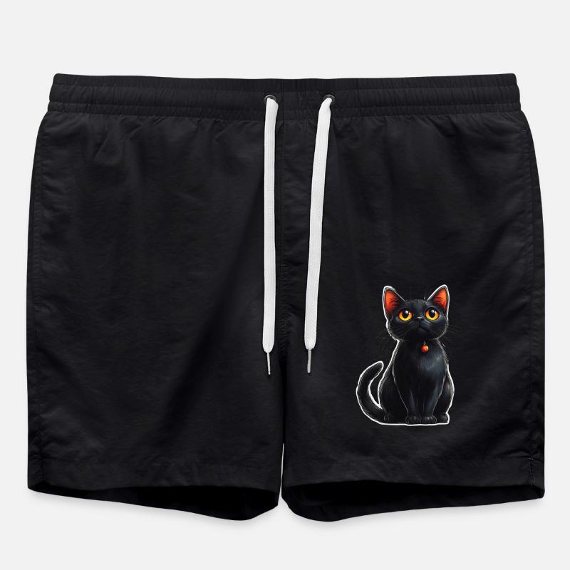 Black Cat - Swim Trunks - black