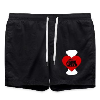 I love tractor - Swim Trunks - black - Front - AI Model Male 185 light (185cm)