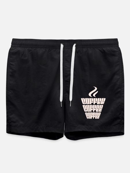 Coffee Coffee Coffee - Swim Trunks - black