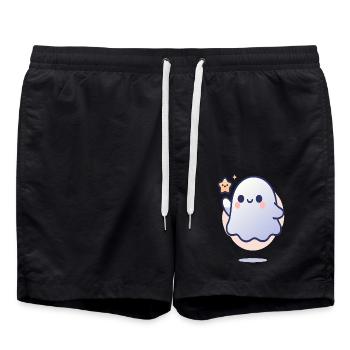 friendly spirit - Swim Trunks - black - Front - AI Model Male 185 light (185cm)