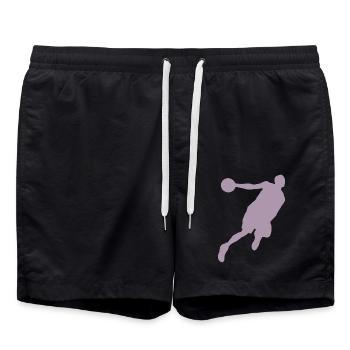 Silhouette de basketteur, design sportif dynamique - Short de bain - noir - Devant - AI Model Male 185 light (185cm)
