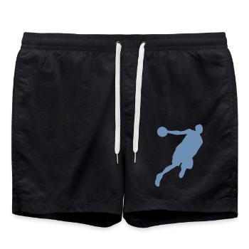 Silhouette de basketteur, design sportif dynamique - Short de bain - noir - Devant - AI Model Male 185 light (185cm)