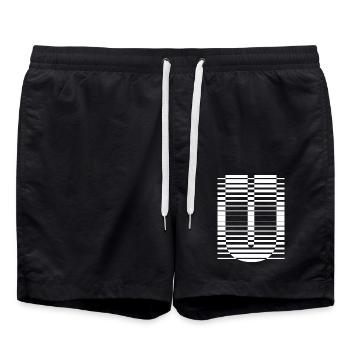 INITIAL U - Swim Trunks - black - Front - AI Model Male 185 light (185cm)