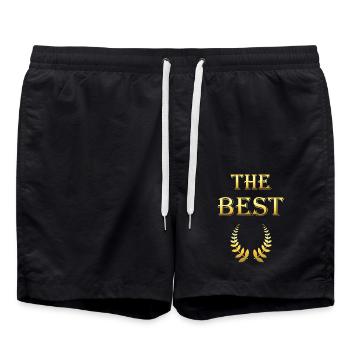 Le meilleur or - Short de bain - noir - Devant - AI Model Male 185 light (185cm)