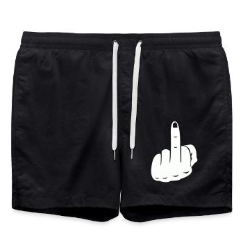 Main du majeur - Short de bain - noir - Devant - AI Model Male 185 light (185cm)