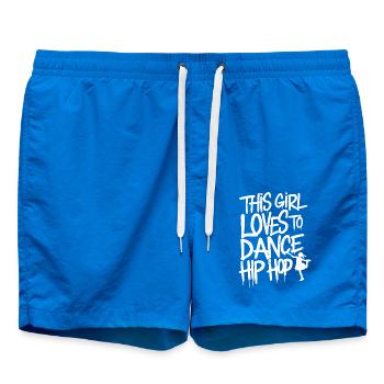 Hip-hop dancing is her life - Swim Trunks - cobalt blue - Front