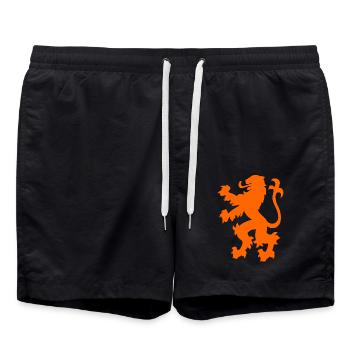 holland wappen orange löwe - Badeshorts - Schwarz - Vorne - AI Model Male 185 light (185cm)