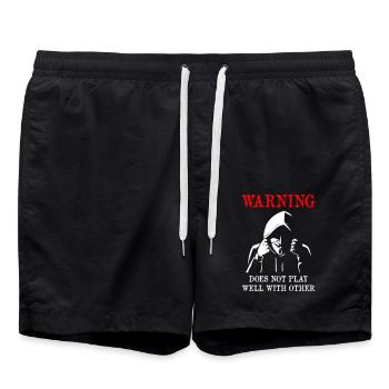 Does Not Play Well With Other Anonymous - Badeshorts - Schwarz - Vorne - AI Model Male 185 light (185cm)