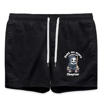 Süßer Sensenmann - Nur Noch Ein Kapitel Halloween - Badeshorts - Schwarz - Vorne - AI Model Male 185 light (185cm)