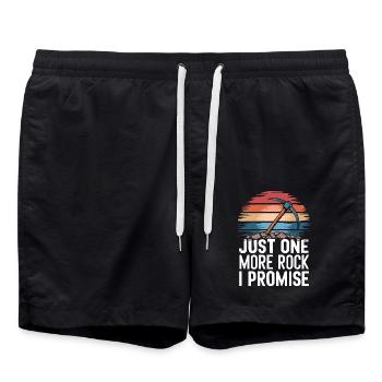 Experte für Geologie Gestein Geologe - Badeshorts - Schwarz - Vorne - AI Model Male 185 light (185cm)