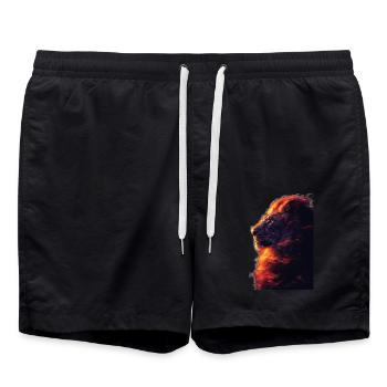 Lion - Swim Trunks - black - Front - AI Model Male 185 light (185cm)