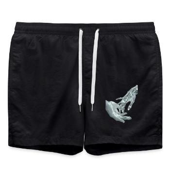 Mains - Short de bain - noir - Devant - AI Model Male 185 light (185cm)