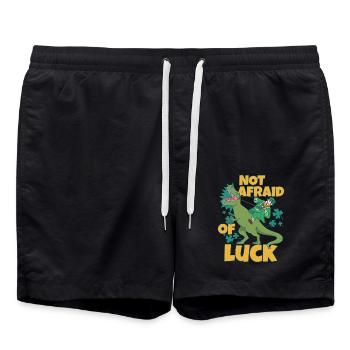 Not Afraid of Luck - Playful and Bold Design - Badeshorts - Schwarz - Vorne - AI Model Male 185 light (185cm)