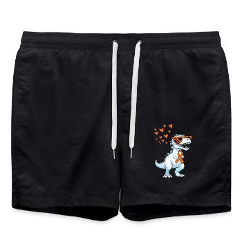 Multiple Sclerosis Awareness Support - Swim Trunks - black - Front - AI Model Male 185 light (185cm)