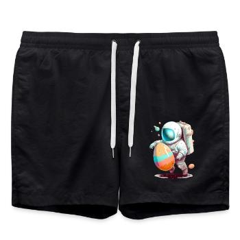 Pâques Pâques Lapin Veille de Pâques Dimanche de Pâques Oeuf de Pâques Printemps - Short de bain - noir - Devant - AI Model Male 185 light (185cm)