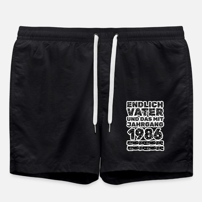 1986 - Short de bain - noir