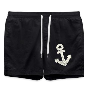 Anchor distressed - Swim Trunks - black - Front - AI Model Male 185 light (185cm)