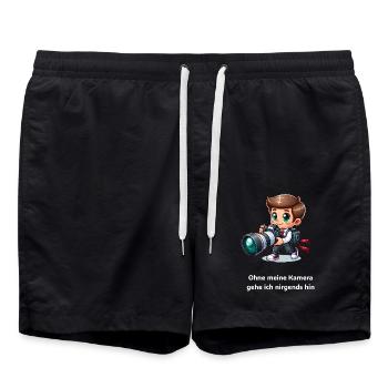 Photographe amateur - Short de bain - noir - Devant - AI Model Male 185 light (185cm)